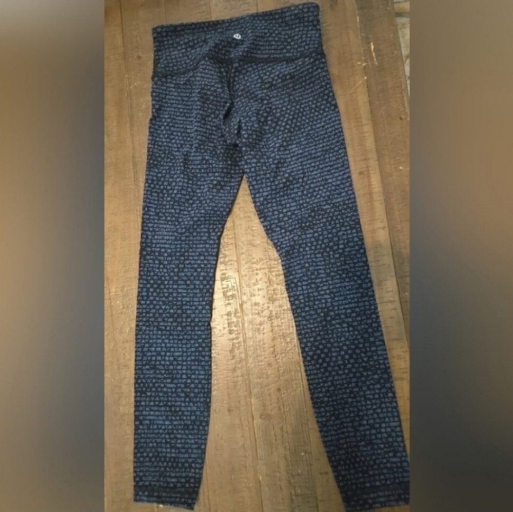lululemon Wunder Under Pant III size 4 Shatter Weave Desert Teal Alberta Lake